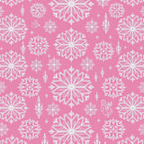 Winter Entryway Decorative Snowflake Print Holiday Welcome(Pink)