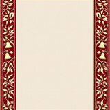 Festive Bell Motif with Holly Leaf Accents Semi Circular Design(Beige)
