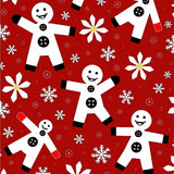 Winter Celebration Curved Welcome with Cheerful Snow Figure Motif(Red)