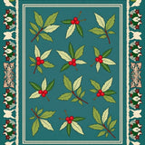 Vintage Holly Berry Elegant Seasonal Adornment(Blue)