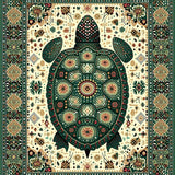 Vintage Turtle Design Area for(Beige)