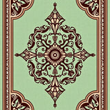 Elegant Floral Medallion Vintage Botanical Heritage Tapestry(Green)