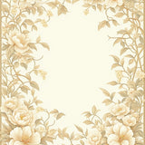 Classic Botanical with Graceful Floral for Ambiance(Beige)