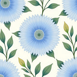 Blooming Peony Pathway with Delicate Petal Motifs(Blue)