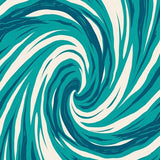 Abstract Ocean Currents Motif with Swirling Brushstroke Accents(Blue)