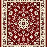 Botanical Vine Filigree with Ornamental Scrollwork Details(Maroon)