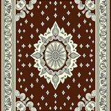 Ornamental Paisley Cascade with Decorative Teardrop Clusters(Brown)