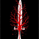 Knife Bloody Splatter Macabre Entrance(Black) - ODIKA