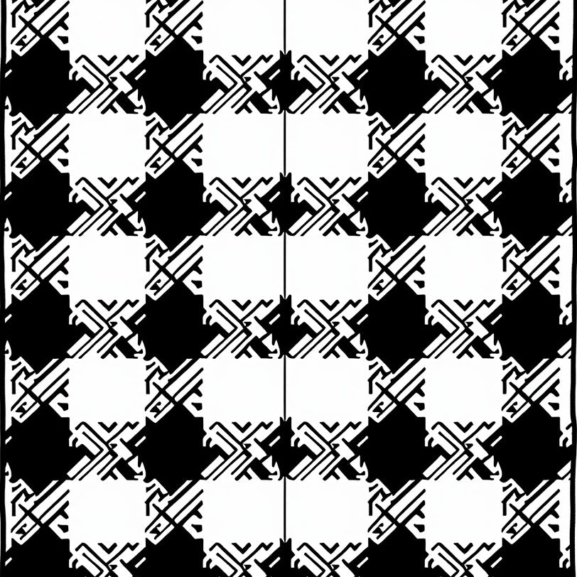 Buffalo Heritage Check with Nordic Inspired Accents (Black) - ODIKA