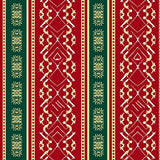 Winterberry Stripe Interlocking Festive Holiday Style(Red)