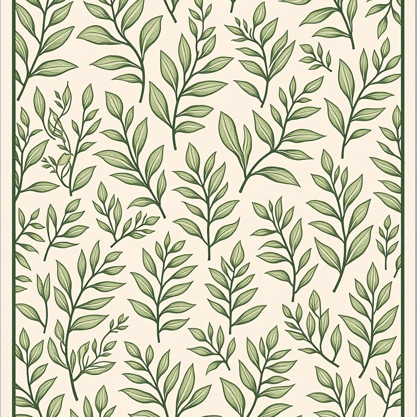 Botanical Leaf Vine Scroll Natural Accent (Ivory) - ODIKA