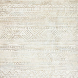 Abstract Cream Woven Throw with Subtle Tribal Motifs(Beige)