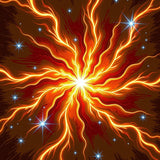 Heavenly Supernova Explosion Dazzling (Orange)