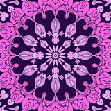 Celestial Starburst Tapestry Design with Radiating Petals (Pink)