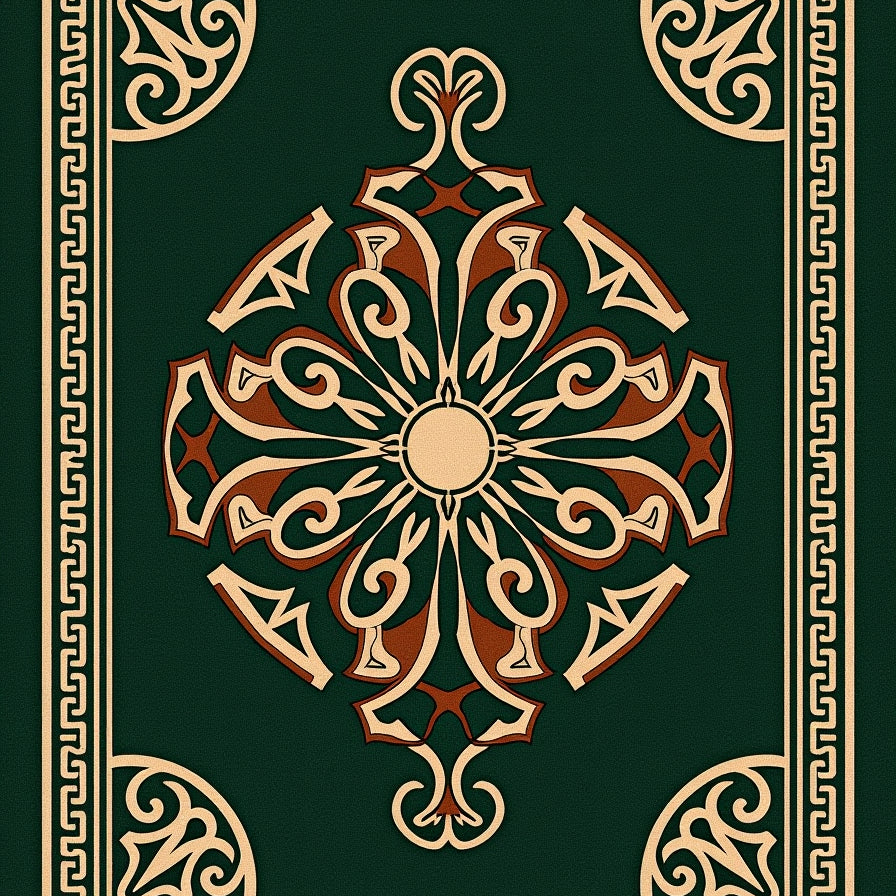 Celtic Knot Design with Traditional Interlocking (Green) - ODIKA