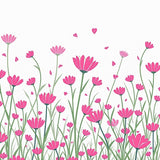 Whimsical Garden Meadow Design with Cottage Florals(Pink)