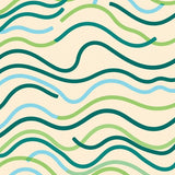 Abstract Wave Flow Floor Covering(Ivory)