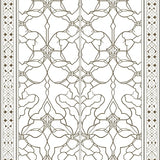 Boho Interlocking Lattice with Medallion Motifs Contemporary(Brown)