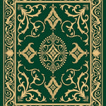 Jade Damask Scrollwork with Vintage Paisley (Green) - ODIKA