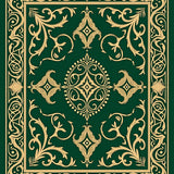 Jade Damask Scrollwork with Vintage Paisley (Green) - ODIKA
