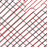 Diagonal Checkerboard Design with Crisp Contrasting Lines(Red)