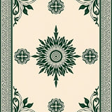 Medallion Burst Collection with Intricate Radial Motifs(Ivory)
