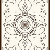 Elegant Medallion Flourish Decorative Luxury Contemporary Accent(Brown)
