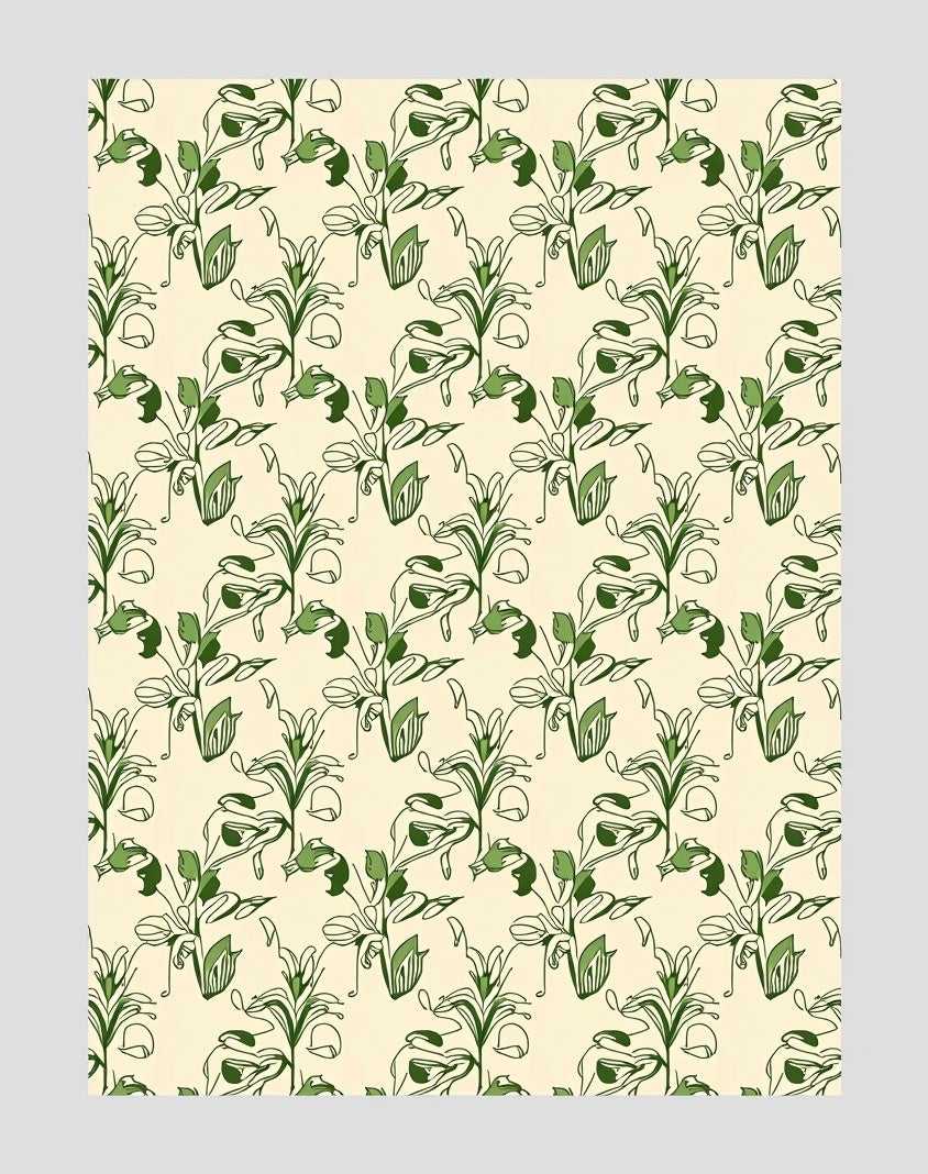 Nursery Garden Trellis with Whimsical Vine Lattice Artwork (Ivory) - ODIKA