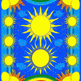 Charming Pastel Sunray Motif(Yellow)