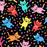 Jovial Meow Parade Festive Celebration With Dancing Kittens(Black)