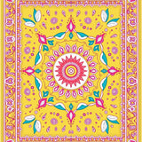Boho with Whimsical Petal and Leaf Designs(Yellow)