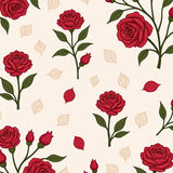 Botanical Rose Garden Anti Slip Hallway(Red)