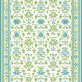 Elegant Green Patterned Flourish(White)