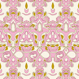 Paisley Medallion Cascade with Vintage Charm(Pink)