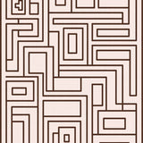 Minimalist Maze Featuring Interlocking Shapes (Brown) - ODIKA