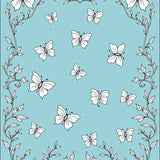 Enchanted Garden Dance with Floral Vine Motifs (Blue)