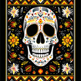 Vibrant Day of the Dead Aesthetic(Black)