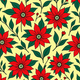 Poinsettia Floral Christmas Entrance Botanical Holiday Design(Yellow)