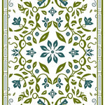 Plant Mosaic Blossom with Ornate Botanical Detailing (White) - ODIKA