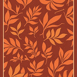 Vintage Inspired Pumpkin Patch with Abstract Leaf Accents(Brown)