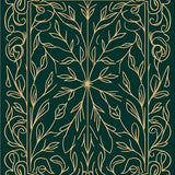 Verdant Meadow Botanical Interlocking Leaf Motif (Green)