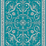 Scrollwork with Delicate Vine Flourishes (Teal) - ODIKA