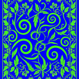Enchanted Garden Labyrinth Swirl Artistic (Blue)