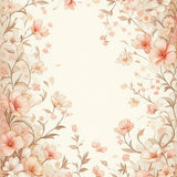 Non Slip Beige Petal Design Area(Ivory)