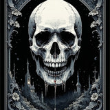 Mysterious Floral and Skull(Black)