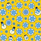 Nordic Snowman Parade with Twinkling Crystal Flake Accents(Yellow)