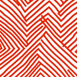 Sunset Stripe with Crisp Accents and Modern Chevron Bands(Red)