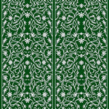 Festive Pine Bough Tapestry with Snowflake Medallion Motifs(Green)