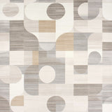 Modern Retro Area Showcasing Minimalist Geometric Shapes and Subdued Tones(Gray)