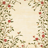 Artistic Amelia Floral Area with Sophisticated Botanical Accents(Beige)